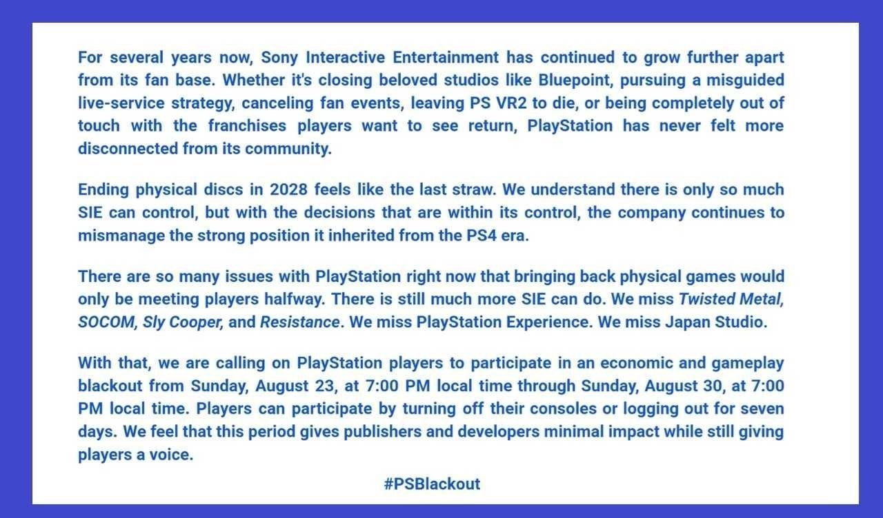 Фанаты PlayStation объявили недельный бойкот Sony — игроков призывают не запускать консоли…