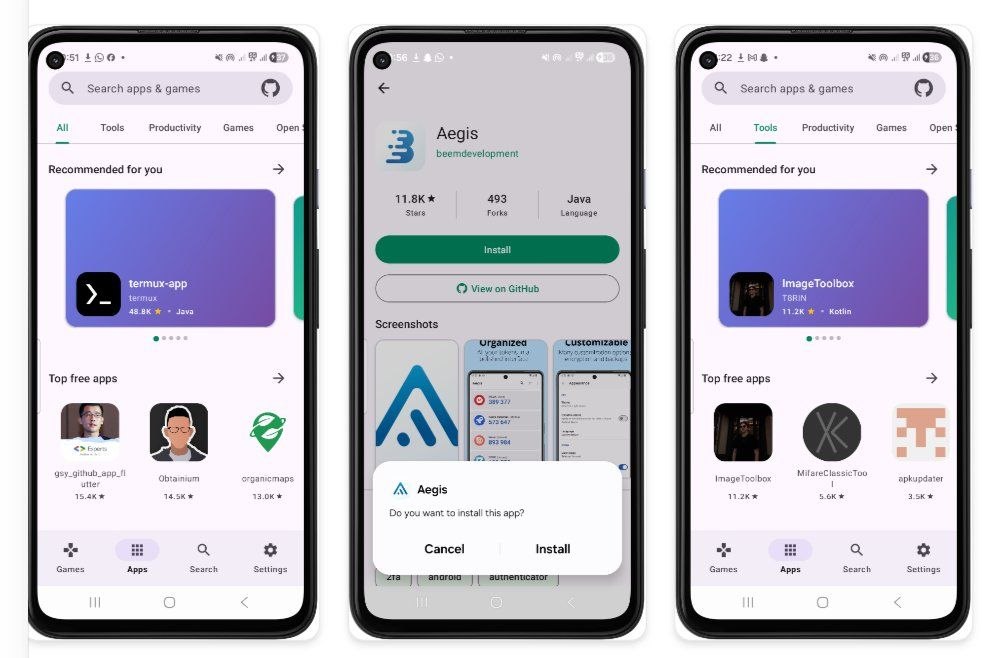 GitHub теперь Google Play — гении придумали полноценный магазин опенсорс-приложений