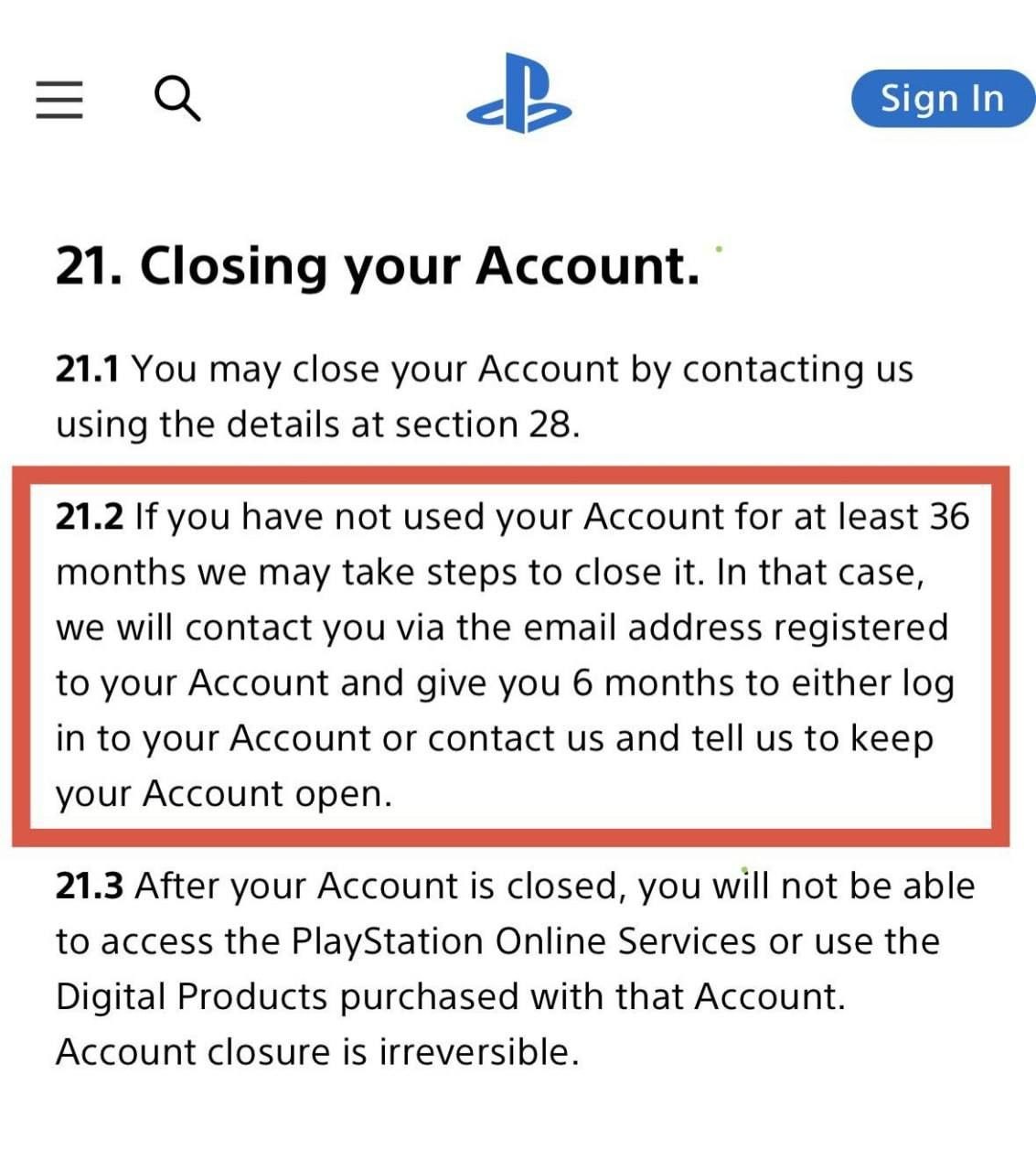 Sony может удалить ваш аккаунт PlayStation после трёх лет неактивности