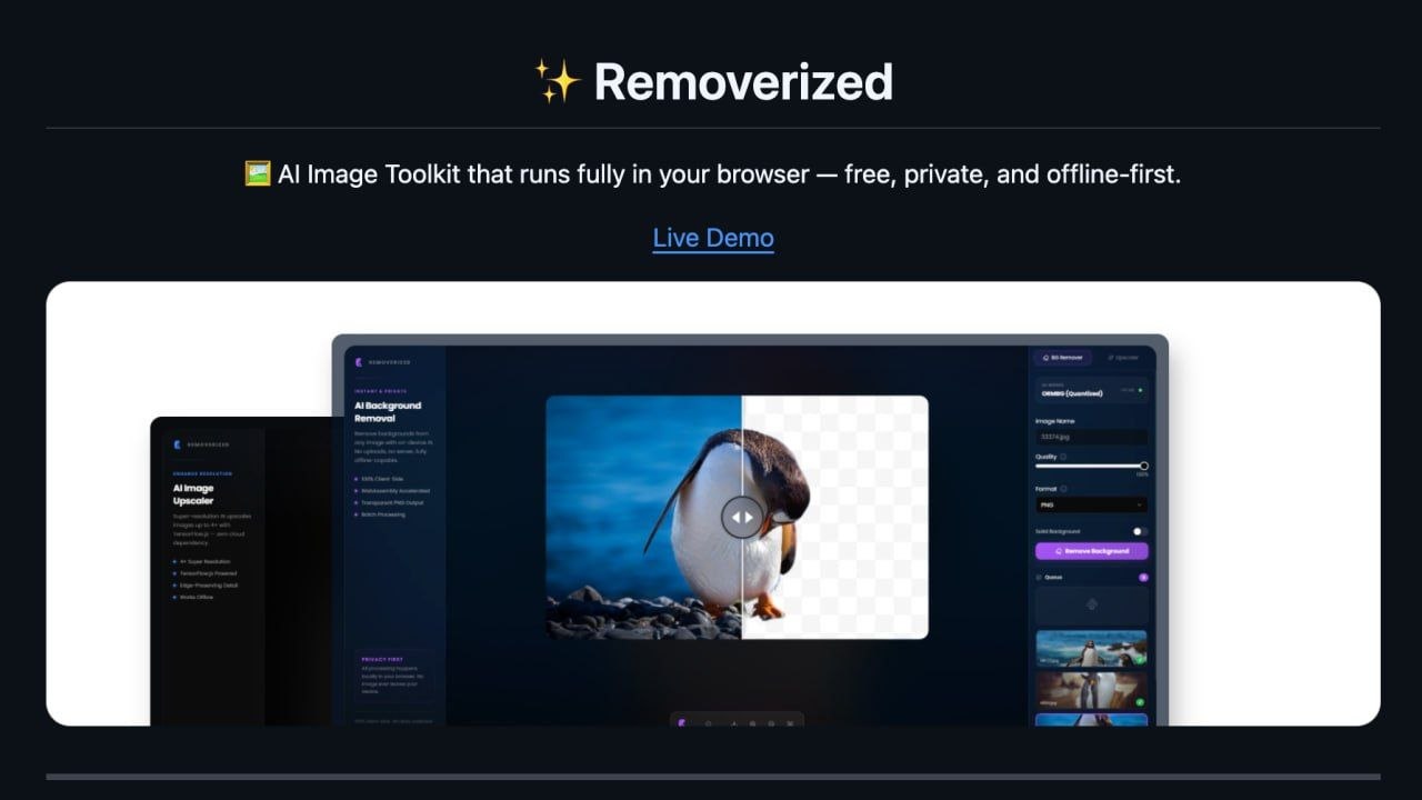 Нашли ультимативную нейронку для удаления фона — Removerized работает даже оффлайн