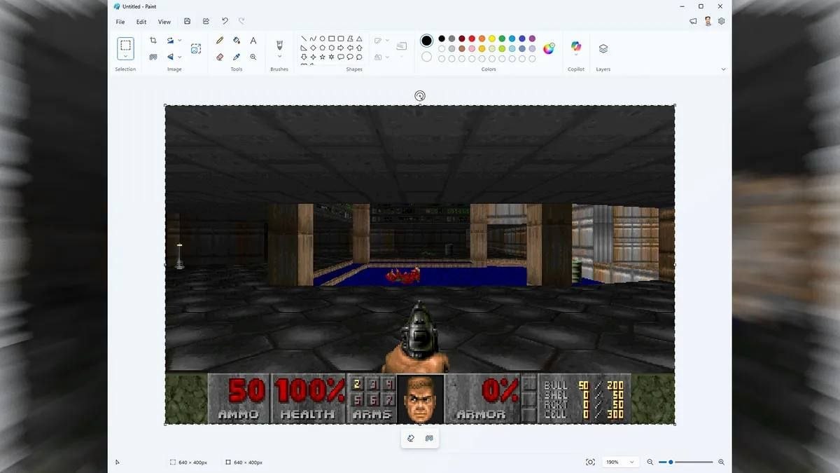 DOOM запустили… в Microsoft Paint — игра работает в 35 кадров