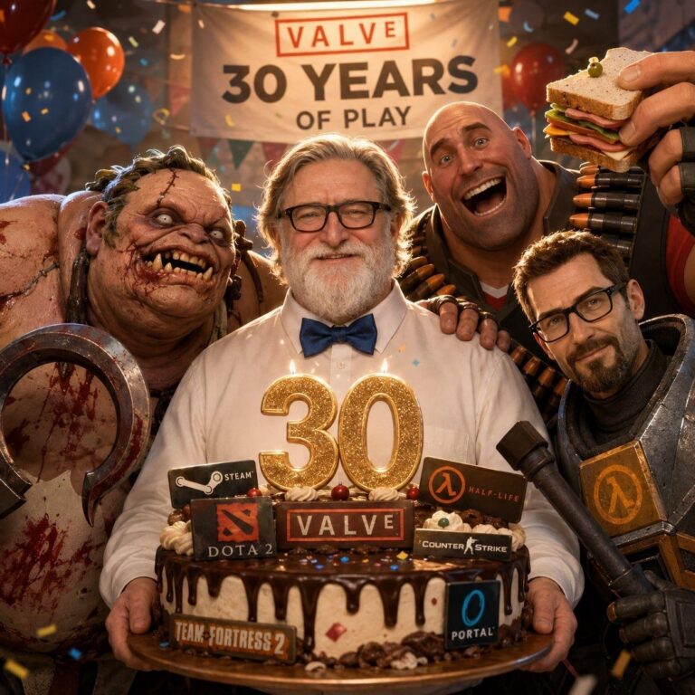 Valve отметила 30 лет — создание Габена отпраздновала юбилей.