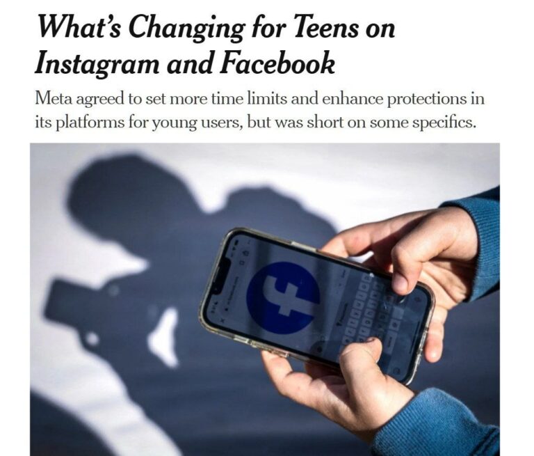 В США подросткам в Instagram и Facebook установят лимит в два часа в день, а ночью доступ…
