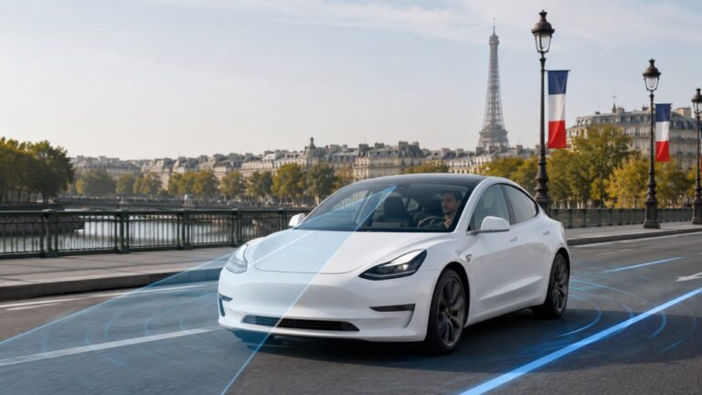 Франция начала дорожные испытания Tesla FSD